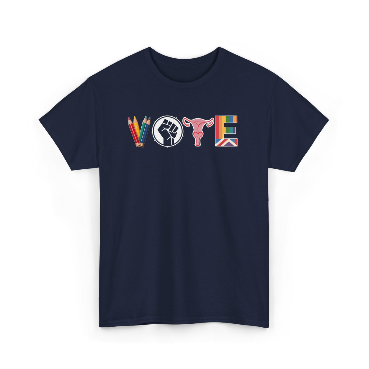 Vote Activism Inclusion Empowerment T-Shirt - Navy