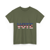 Vote American Flag Elections T-Shirt - Military Green