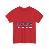 Vote American Flag Elections T-Shirt - Red