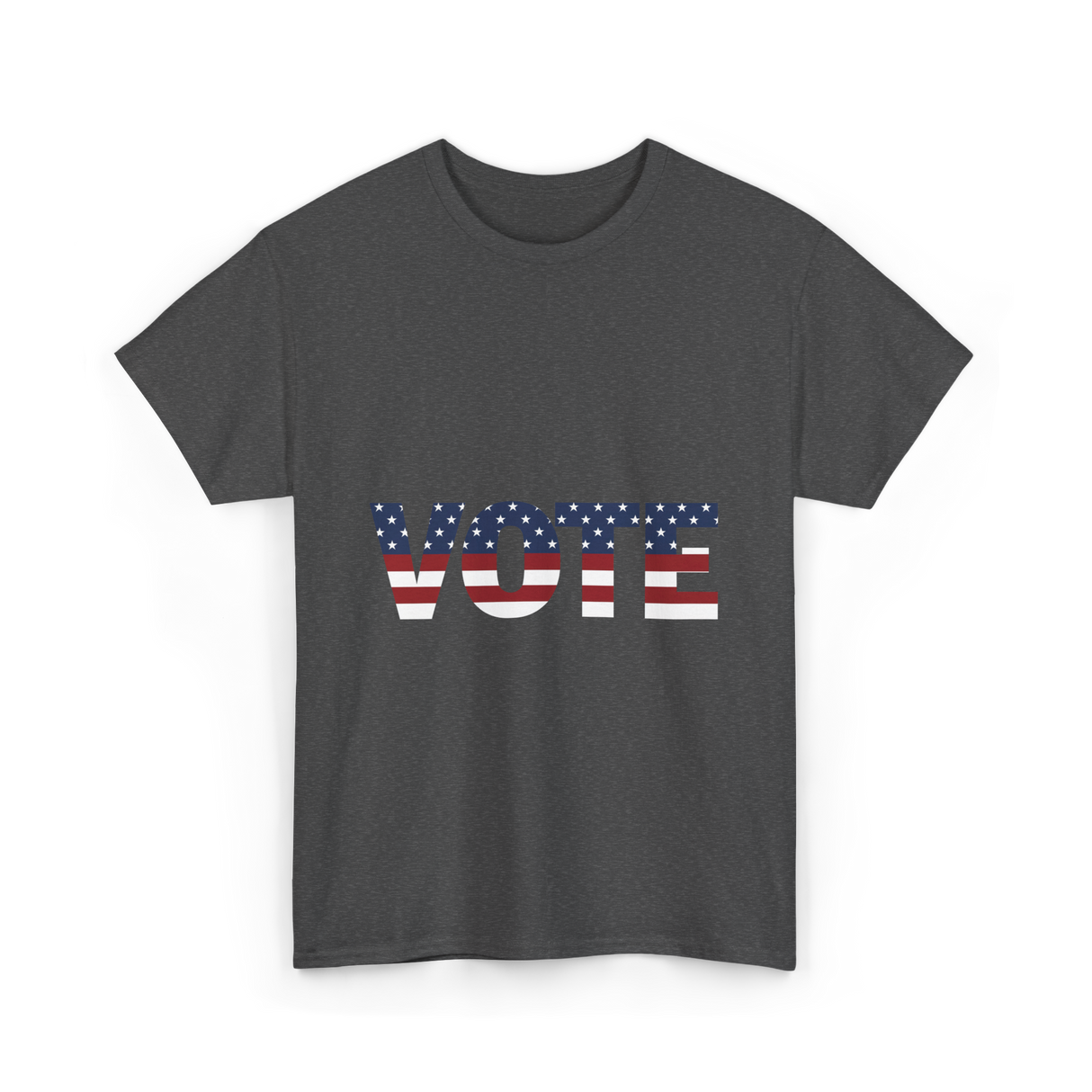 Vote American Flag Elections T-Shirt - Dark Heather