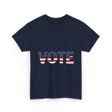 Vote American Flag Elections T-Shirt - Navy