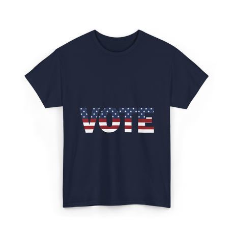 Vote American Flag Elections T-Shirt - Navy