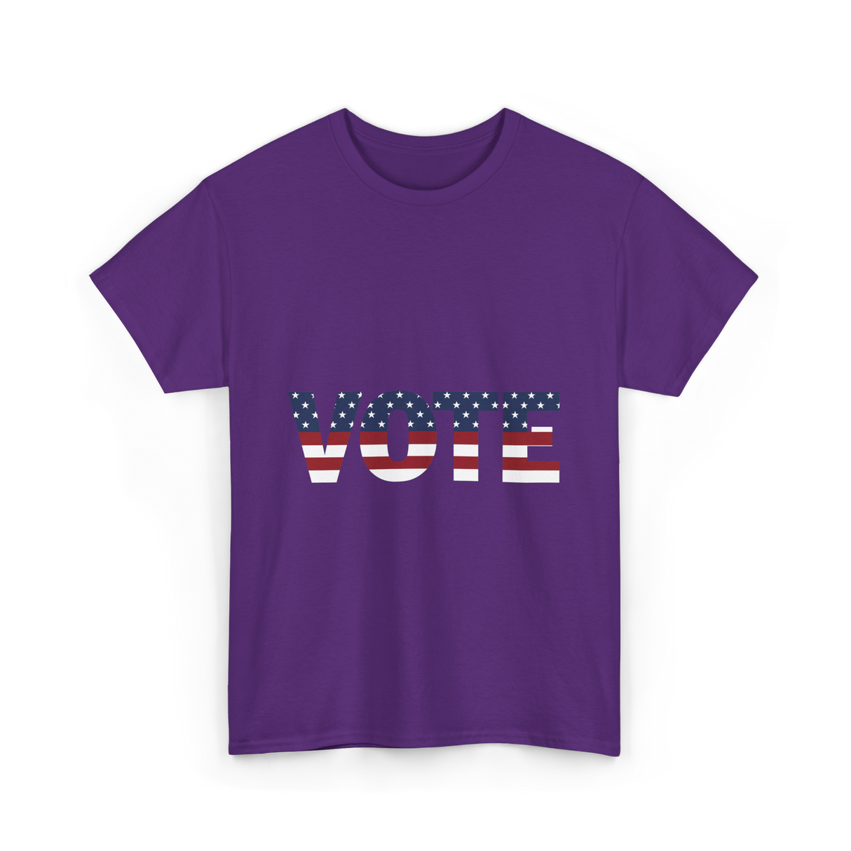 Vote American Flag Elections T-Shirt - Purple