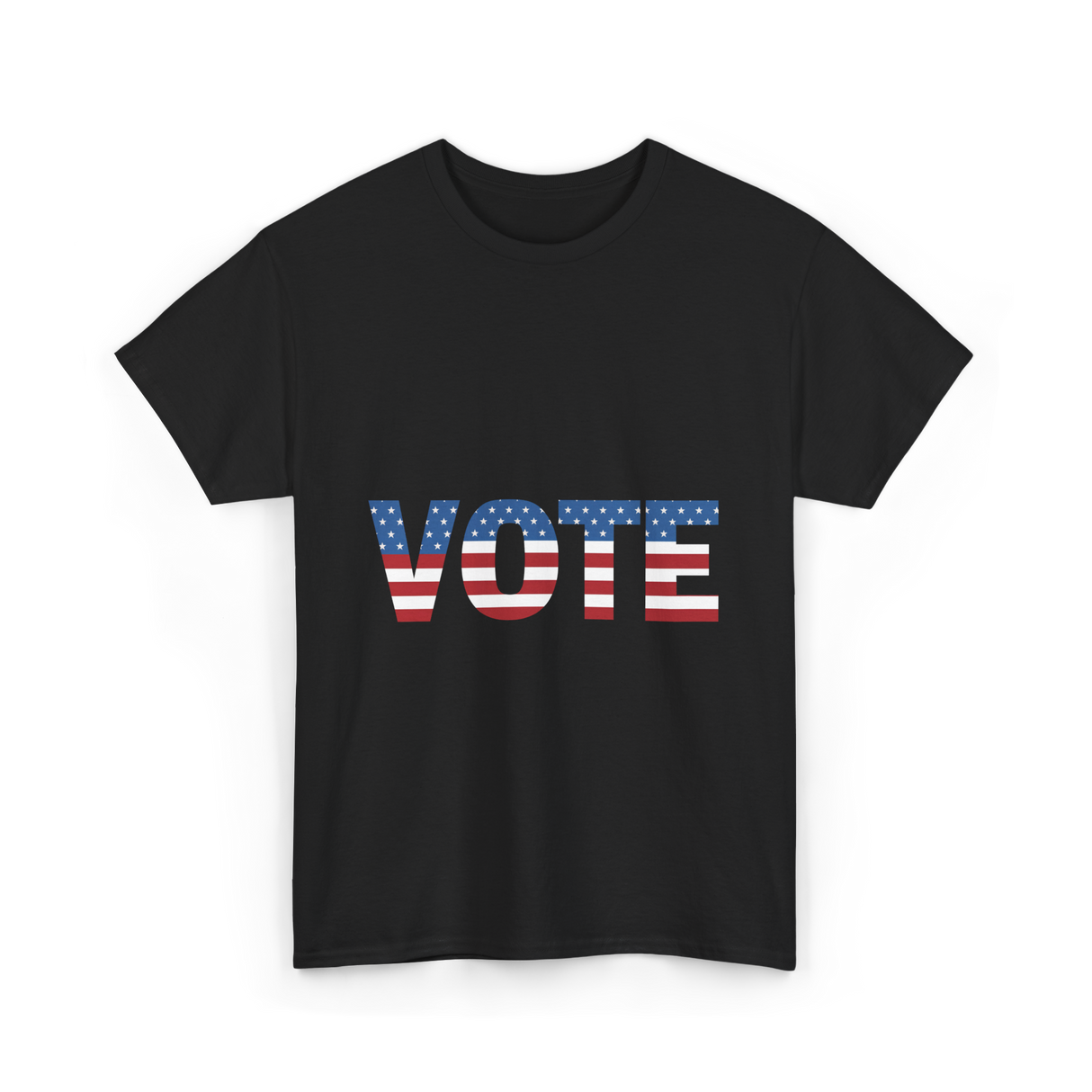 Vote American Flag Patriotic T-Shirt - Black