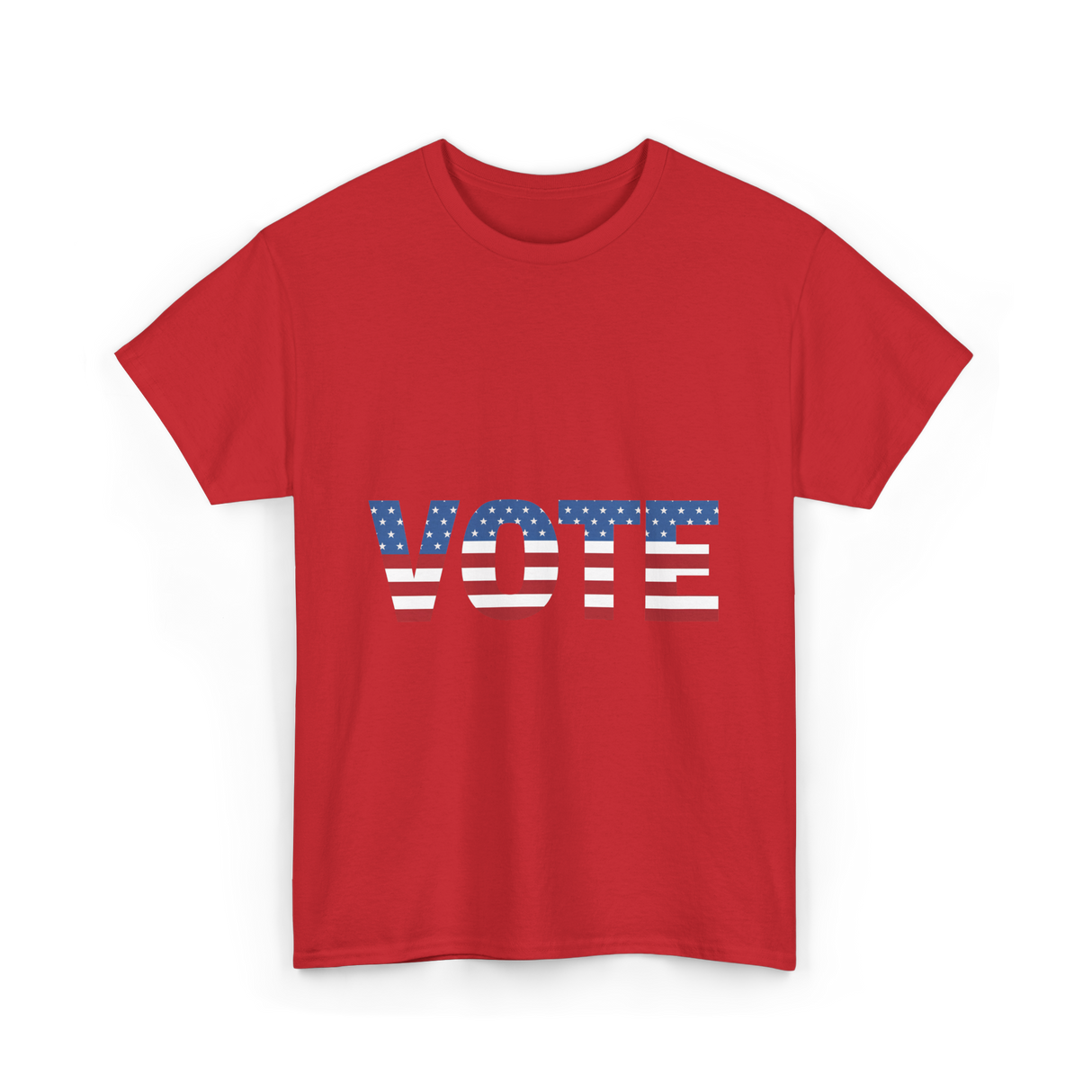 Vote American Flag Patriotic T-Shirt - Red