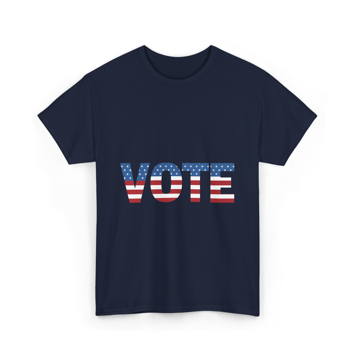 Vote American Flag Patriotic T-Shirt - Navy