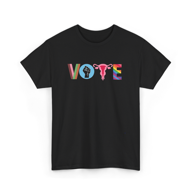 Vote Books Fist Ovaries T-Shirt - Black