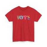 Vote Books Fist Ovaries T-Shirt - Red