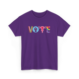 Vote Books Fist Ovaries T-Shirt - Purple