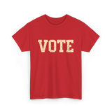 Vote Civic Action Election 2024 T-Shirt - Red