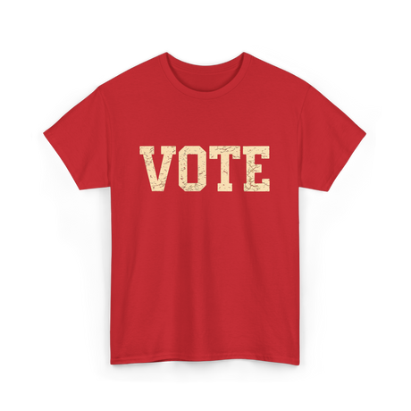 Vote Civic Action Election 2024 T-Shirt - Red