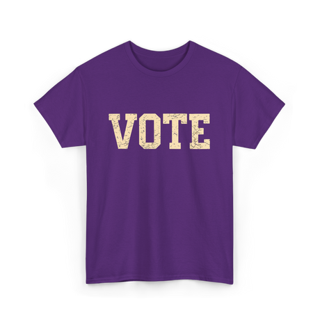 Vote Civic Action Election 2024 T-Shirt - Purple