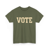 Vote Civic Action Election 2024 T-Shirt - Military Green