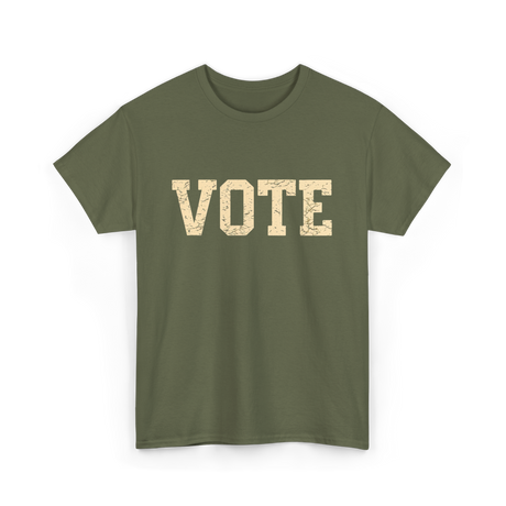 Vote Civic Action Election 2024 T-Shirt - Military Green