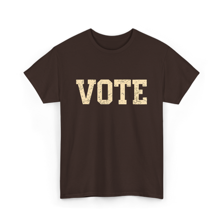 Vote Civic Action Election 2024 T-Shirt - Dark Chocolate