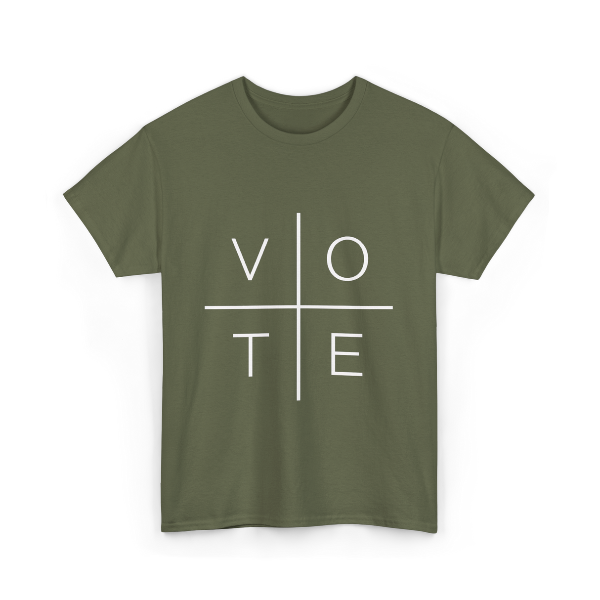 Vote Civic Engagement T-Shirt - Military Green