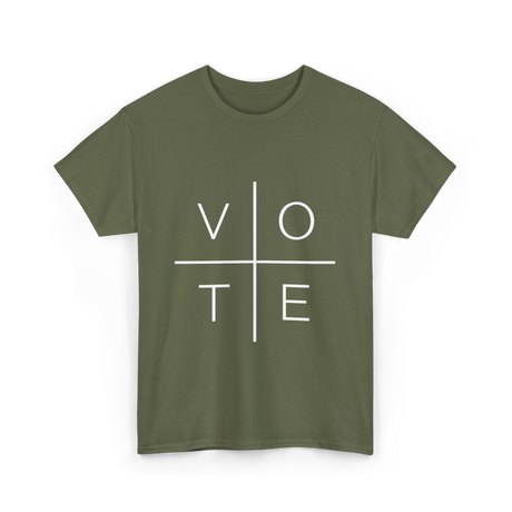 Vote Civic Engagement T-Shirt - Military Green