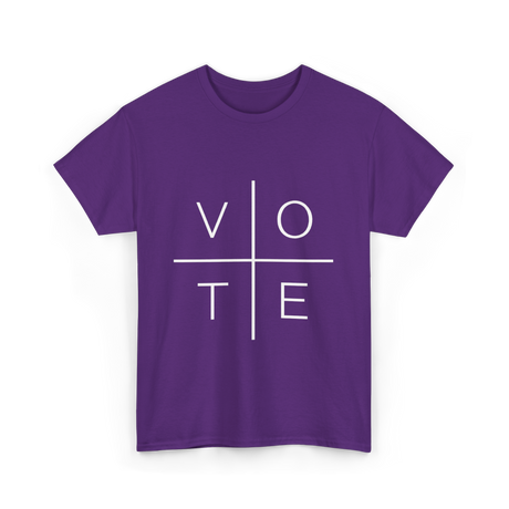 Vote Civic Engagement T-Shirt - Purple