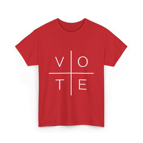 Vote Civic Engagement T-Shirt - Red