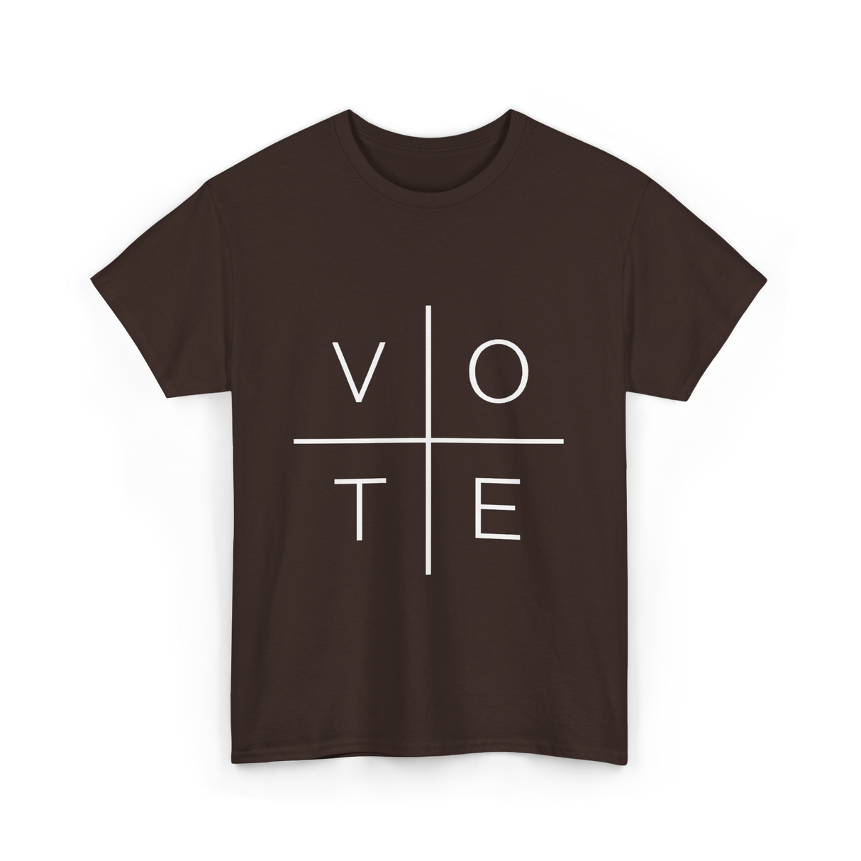 Vote Civic Engagement T-Shirt - Dark Chocolate