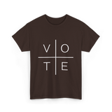 Vote Civic Engagement T-Shirt - Dark Chocolate