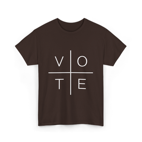 Vote Civic Engagement T-Shirt - Dark Chocolate