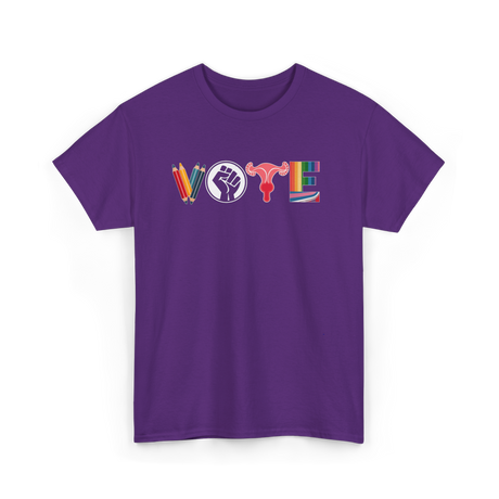 Vote Empower Rights Equality T-Shirt - Purple