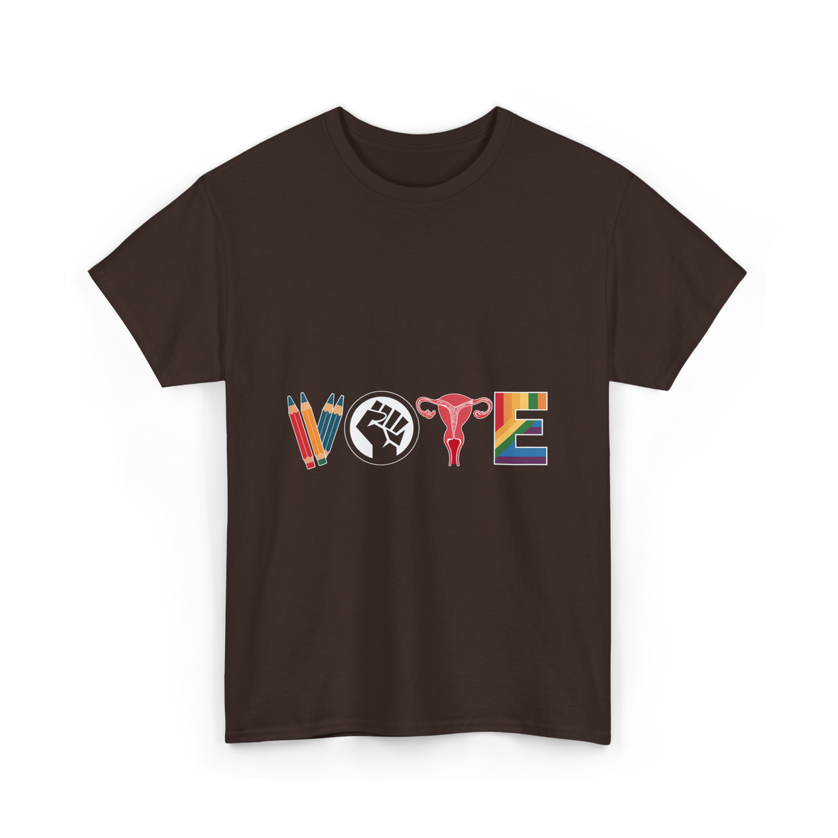 Vote Equality Activism T-Shirt - Dark Chocolate