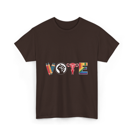 Vote Equality Activism T-Shirt - Dark Chocolate