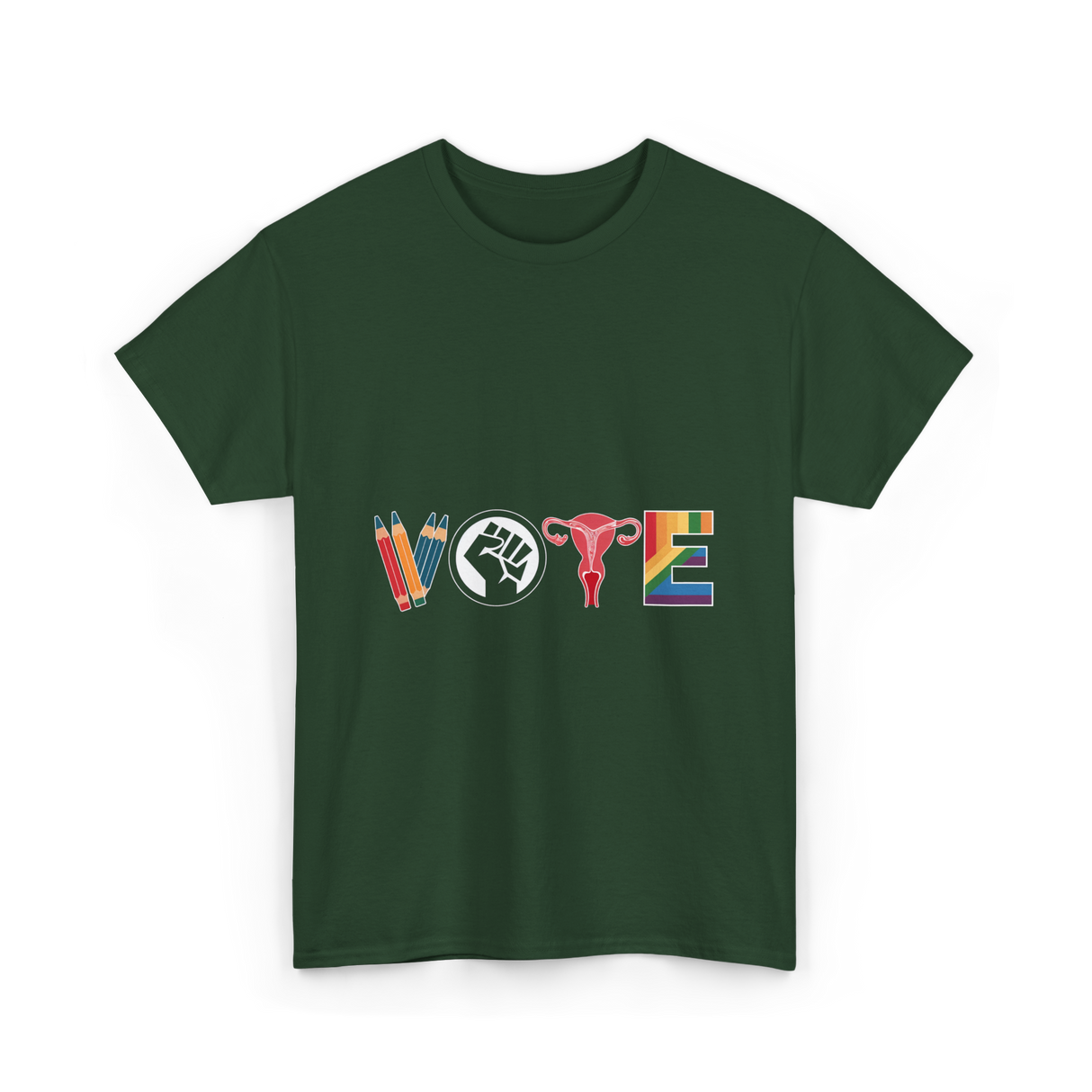 Vote Equality Activism T-Shirt - Forest Green