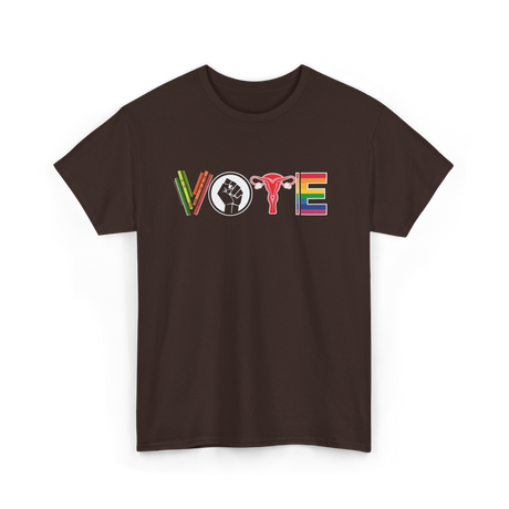 Vote Equality Activism T-Shirt - Dark Chocolate