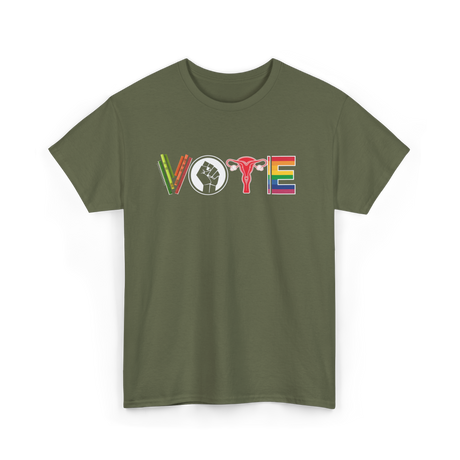 Vote Equality Activism T-Shirt - Military Green