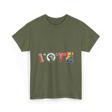 Vote Equality Activism T-Shirt - Military Green