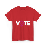 Vote Female Voter Rights T-Shirt - Red