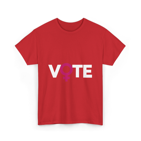 Vote Female Voter Rights T-Shirt - Red