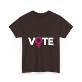 Vote Female Voter Rights T-Shirt - Dark Chocolate