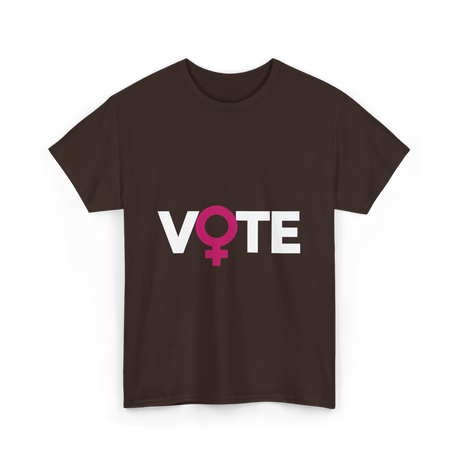 Vote Female Voter Rights T-Shirt - Dark Chocolate