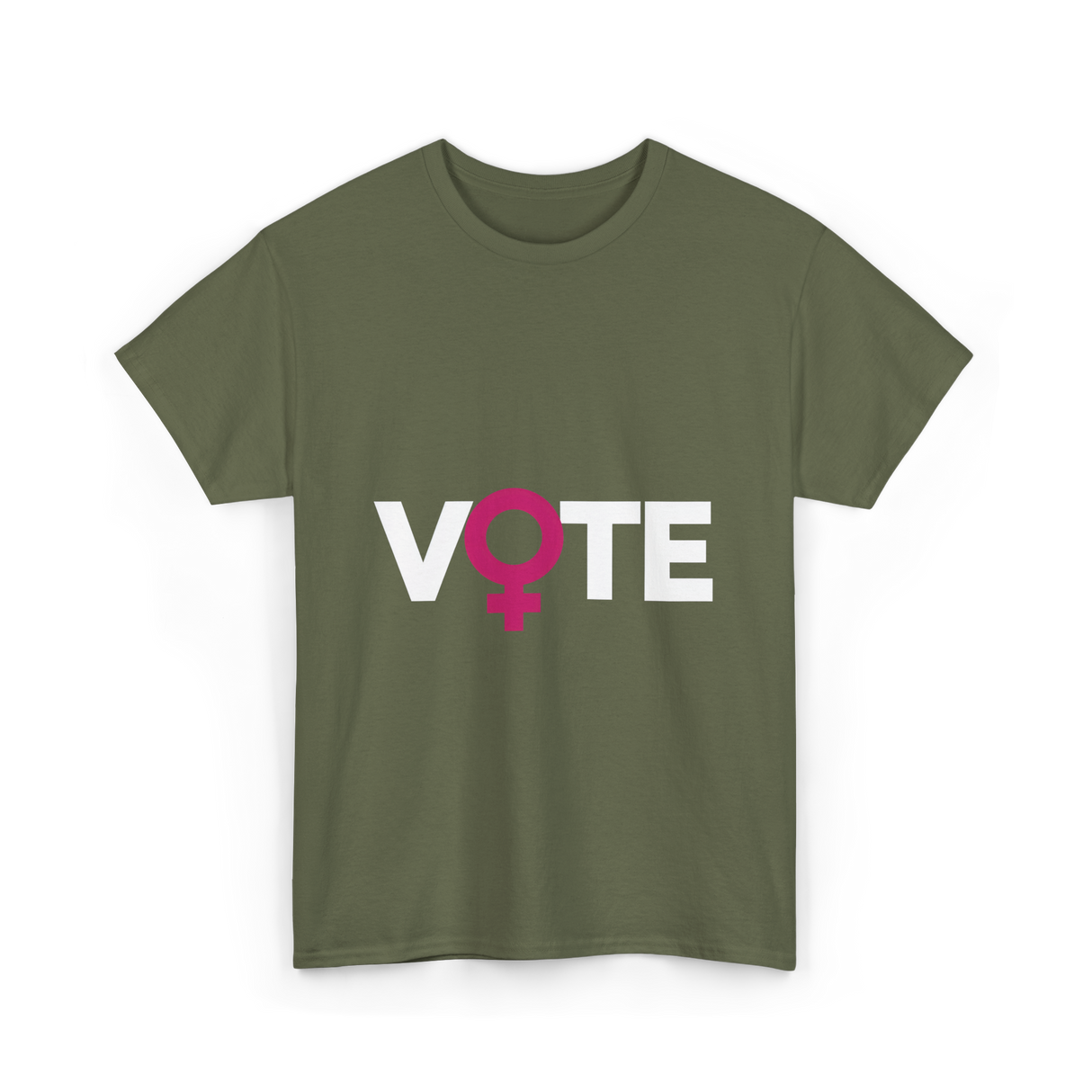 Vote Female Voter Rights T-Shirt - Military Green