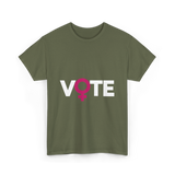 Vote Female Voter Rights T-Shirt - Military Green