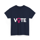 Vote Female Voter Rights T-Shirt - Navy