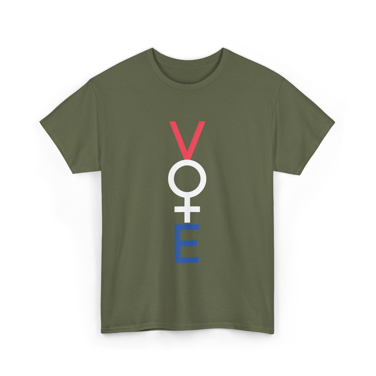 Vote Feminist Equality T-Shirt - Military Green