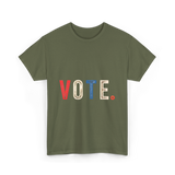 Vote Graphic Voting Rights T-Shirt - Military Green