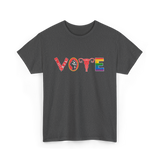 Vote Ovaries Activism LGBTQ Feminism T-Shirt - Dark Heather