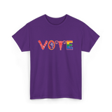 Vote Ovaries Activism LGBTQ Feminism T-Shirt - Purple