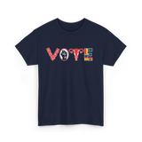 Vote Ovaries Feminist Activism T-Shirt - Navy