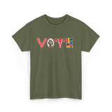 Vote Ovaries Feminist Activism T-Shirt - Military Green