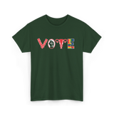 Vote Ovaries Feminist Activism T-Shirt - Forest Green