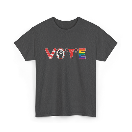 Vote Ovaries LGBTQ Activism T-Shirt - Dark Heather