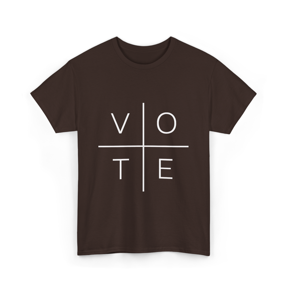 Vote Political Activism T-Shirt - Dark Chocolate