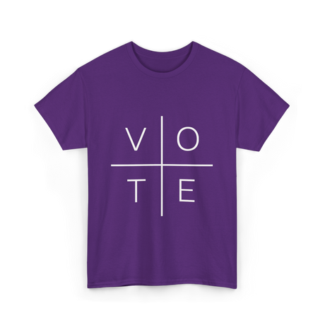 Vote Political Activism T-Shirt - Purple